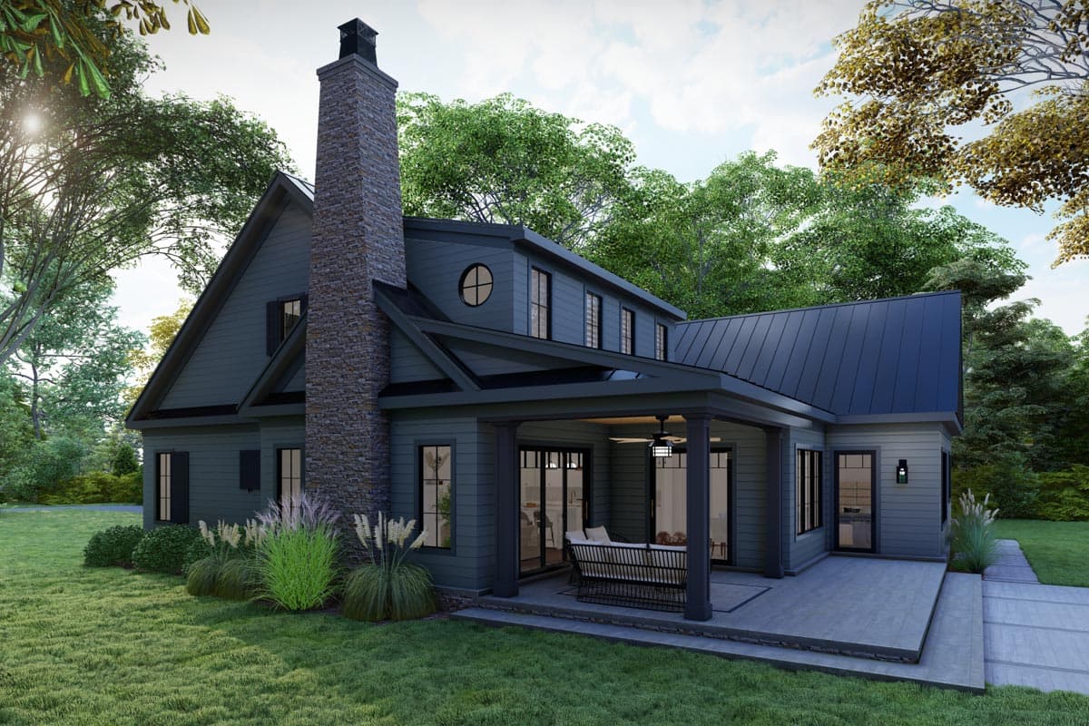 Plan 865013SHW: 3-Bed New American Home Plan with First Floor Primary Bedroom - 2620 Sq Ft - Image #6 - Craftsman, New American