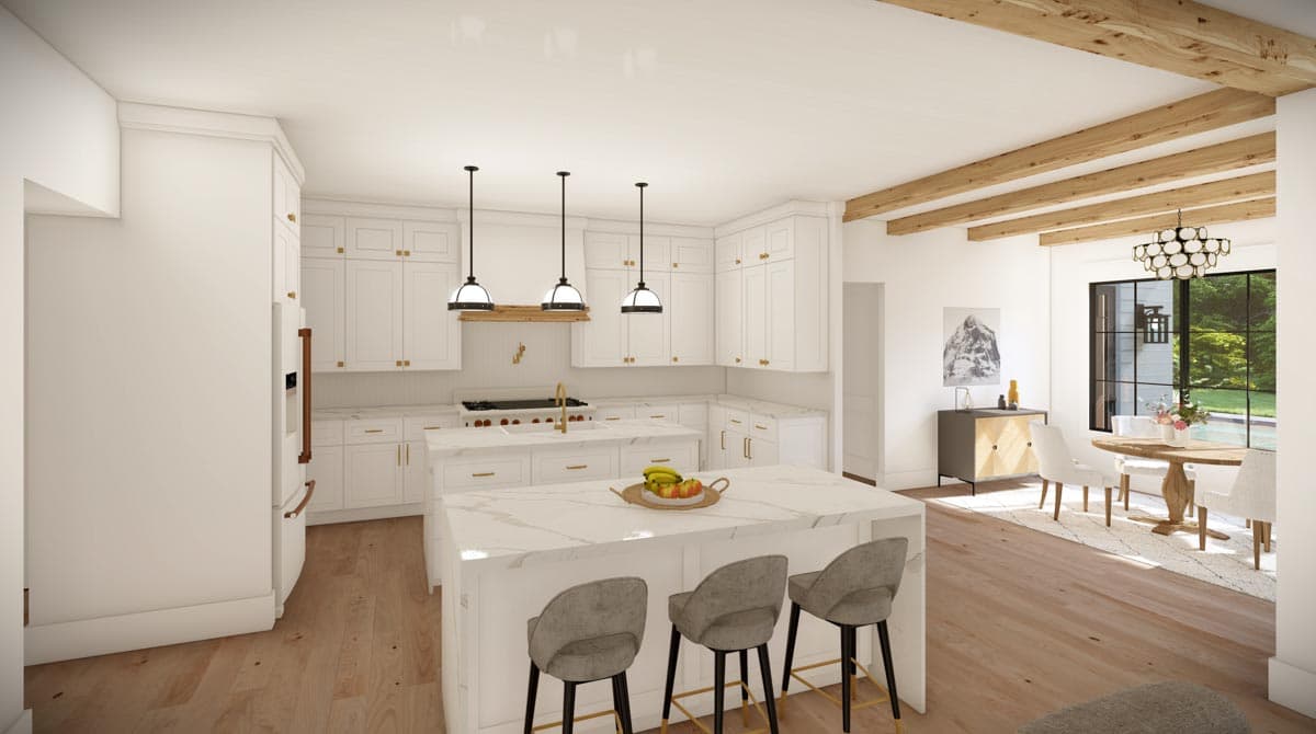 Plan 865013SHW: 3-Bed New American Home Plan with First Floor Primary Bedroom - 2620 Sq Ft - Image #8 - Craftsman, New American