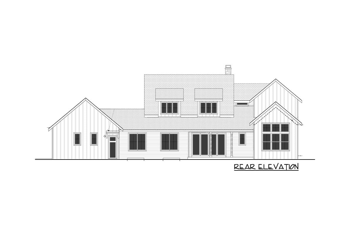 Plan 365017PED: 5-Bed Modern Farmhouse Plan with Vaulted Living Spaces - Image #45 - Farmhouse, Modern Farmhouse, New American