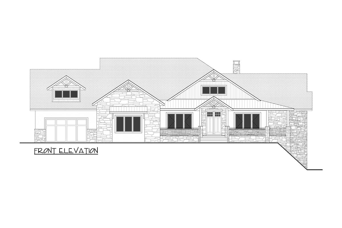 Plan 365018PED: Luxury Mountain Craftsman Plan with Home Office and Walkout Basement - Image #29 - Craftsman, Mountain, New American, Ranch, Rustic