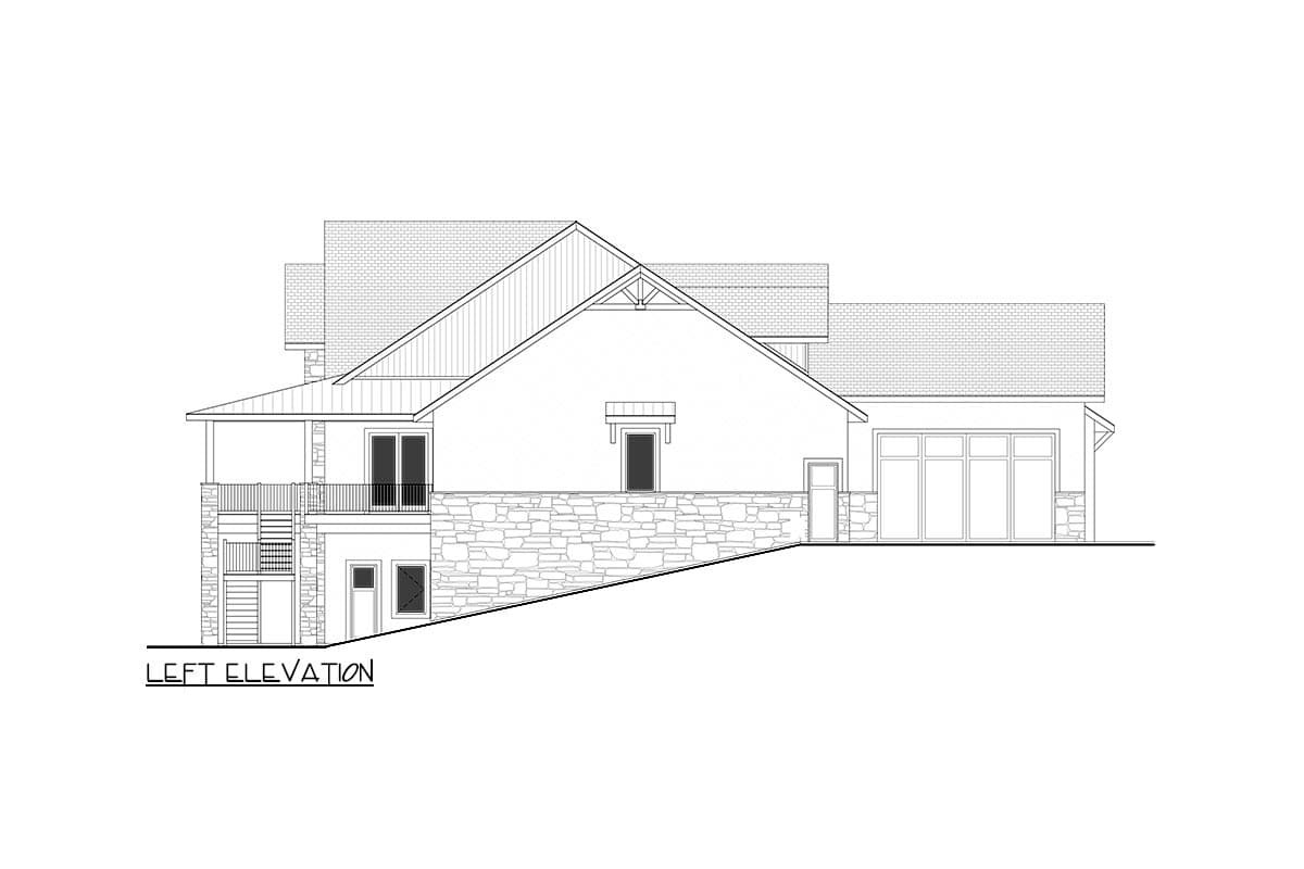 Plan 365018PED: Luxury Mountain Craftsman Plan with Home Office and Walkout Basement - Image #30 - Craftsman, Mountain, New American, Ranch, Rustic