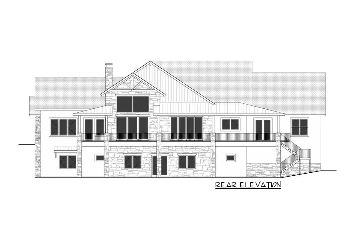 Plan 365018PED: Luxury Mountain Craftsman Plan with Home Office and Walkout Basement - Image #31 - Craftsman, Mountain, New American, Ranch, Rustic