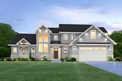 Exclusive New American Craftsman Home with Optional Finished Basement