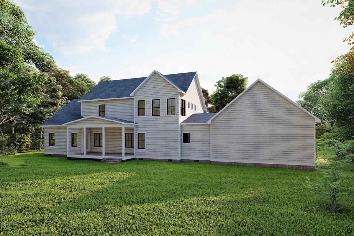 Plan 83618CRW: 5-Bed Modern Farmhouse House Plan with Home Office - 3653 Sq Ft - Image #4 - Country, Modern Farmhouse, New American, Traditional