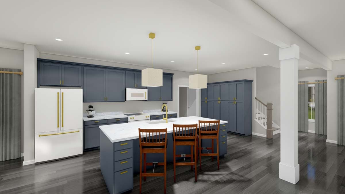 Plan 83618CRW: 5-Bed Modern Farmhouse House Plan with Home Office - 3653 Sq Ft - Image #5 - Country, Modern Farmhouse, New American, Traditional