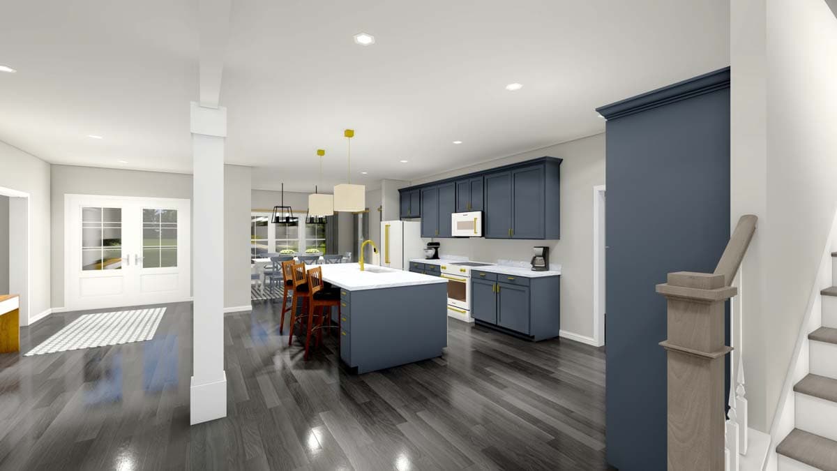 Plan 83618CRW: 5-Bed Modern Farmhouse House Plan with Home Office - 3653 Sq Ft - Image #7 - Country, Modern Farmhouse, New American, Traditional