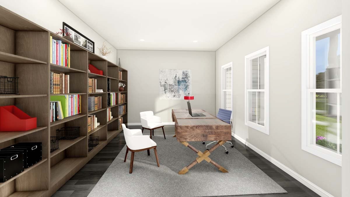 Plan 83618CRW: 5-Bed Modern Farmhouse House Plan with Home Office - 3653 Sq Ft - Image #9 - Country, Modern Farmhouse, New American, Traditional