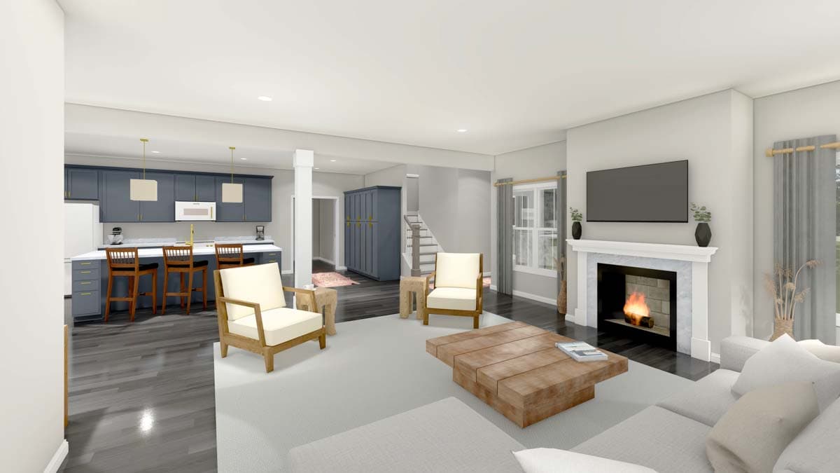 Plan 83618CRW: 5-Bed Modern Farmhouse House Plan with Home Office - 3653 Sq Ft - Image #10 - Country, Modern Farmhouse, New American, Traditional