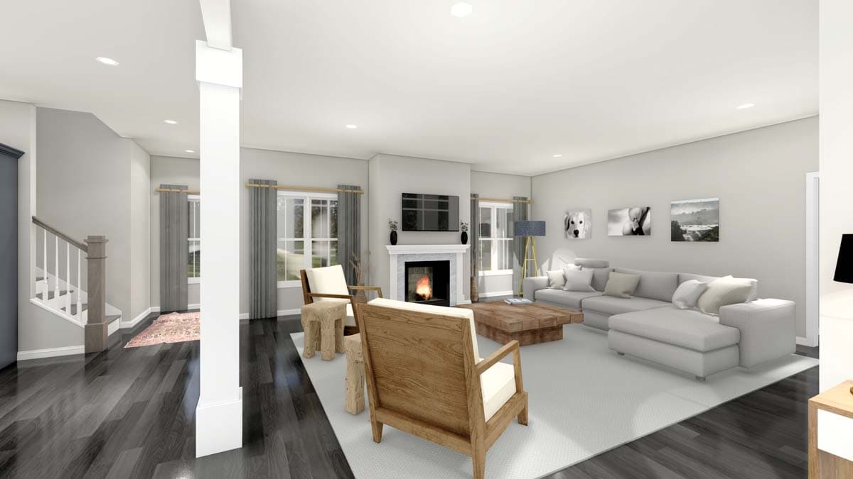 Plan 83618CRW: 5-Bed Modern Farmhouse House Plan with Home Office - 3653 Sq Ft - Image #11 - Country, Modern Farmhouse, New American, Traditional