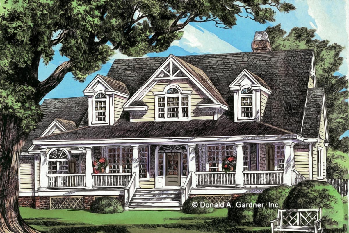 Plan 444264GDN: Classic 2-Story Home Plan with Wraparound Porch - Image #15 - Country, Farmhouse, Southern