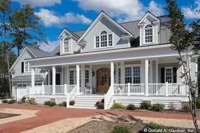 Classic 2-Story Home Plan with Wraparound Porch