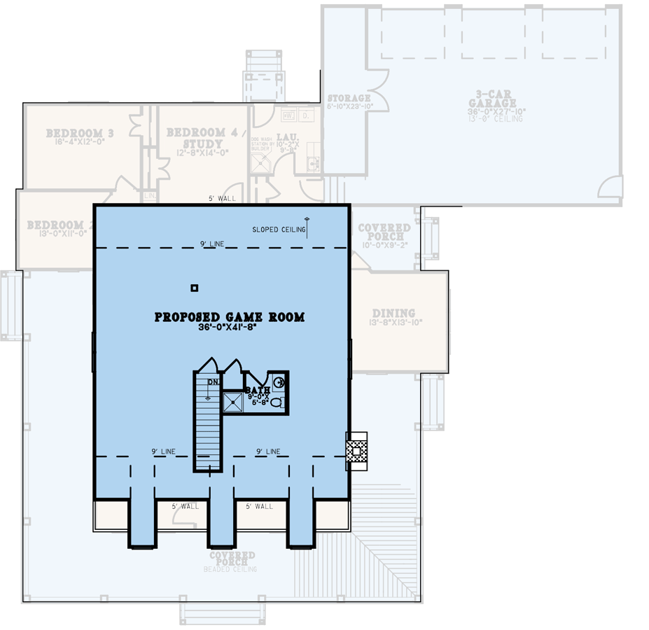 Plan 70739MK: Modern Farmhouse with Wraparound Porch and a 3-Car Rear-Facing Garage - 2663 Sq Ft - Floor Plan - 2nd Floor - Country, Farmhouse, Modern Farmhouse, New American