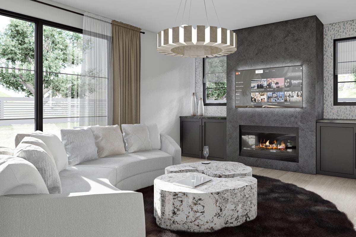 Plan 623076DJ: Transitional Modern Farmhouse with Two Fireplaces and Convenient Upstairs Laundry - Image #13 - Barndominium, Contemporary, Modern Farmhouse, New American, Transitional