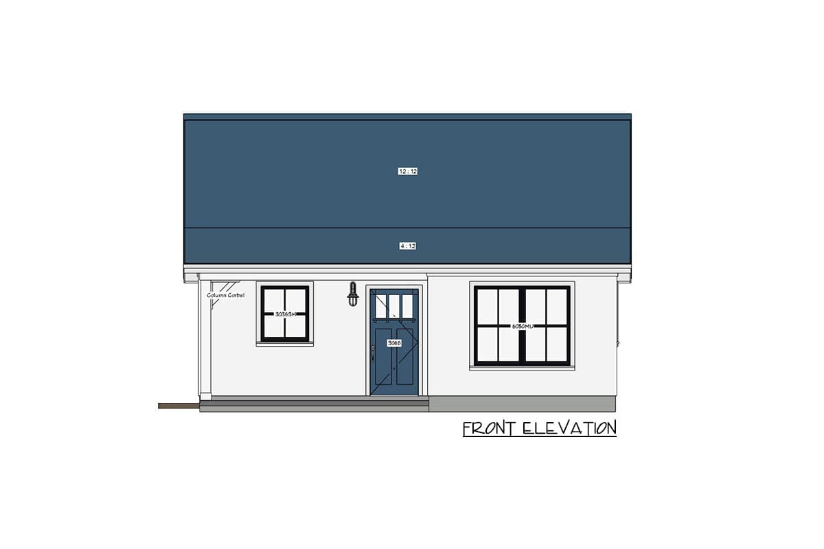 Plan 430817SNG: 500 Square Foot Smart-sized One-bedroom Home Plan - Image #12 - Cabin, Cottage, Country, Rustic