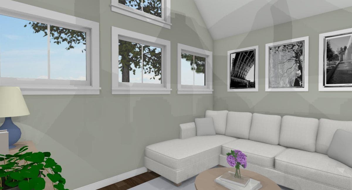 Plan 430817SNG: 500 Square Foot Smart-sized One-bedroom Home Plan - Image #7 - Cabin, Cottage, Country, Rustic