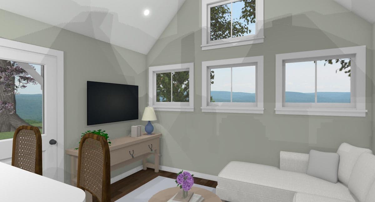 Plan 430817SNG: 500 Square Foot Smart-sized One-bedroom Home Plan - Image #11 - Cabin, Cottage, Country, Rustic