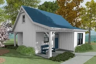 500 Square Foot Smart-sized One-bedroom Home Plan