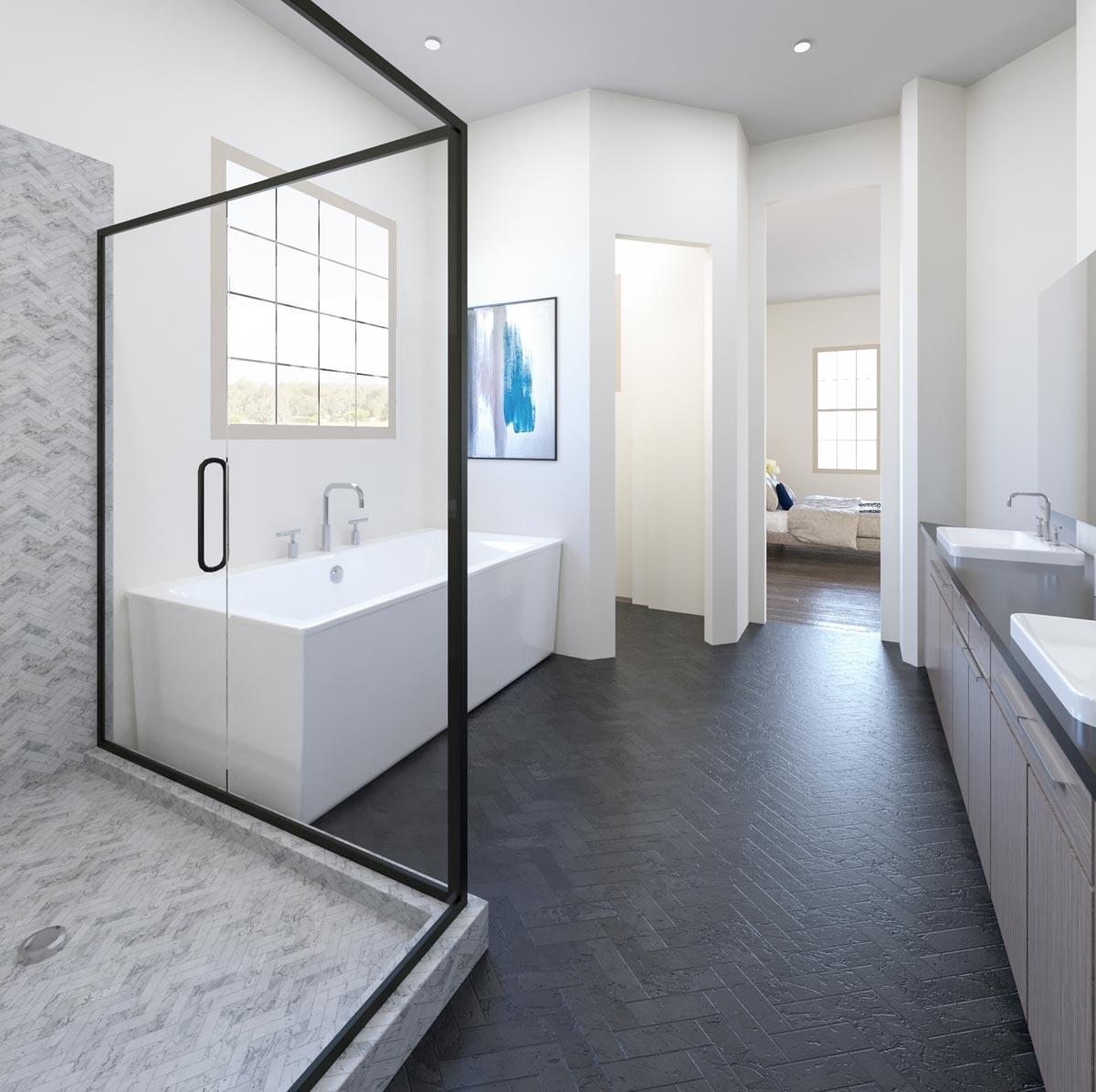 Plan 15743GE: French Country Home Plan with Media Room and Fifth Bedroom Expansion Upstairs - Image #13 - European, French Country