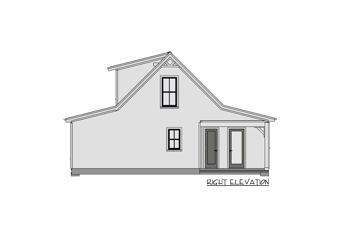 Plan 430818SNG: 750 Square Foot ADU-friendly Country Cottage - Image #17 - Cottage, Country, Craftsman