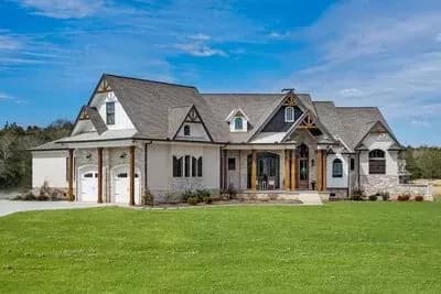 Rustic Craftsman with Vaulted Lodge Room and Bonus Expansion Over Garage
