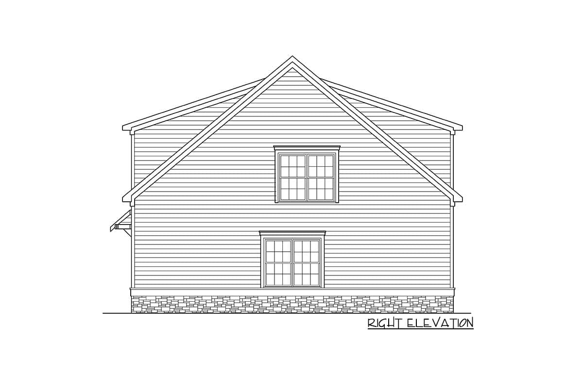 Plan 360099DK: ADU with 2 Garage Bays and a 1-Bed Apartment Above - 807 Sq Ft - Image #4 - Carriage, Country, Craftsman, Traditional