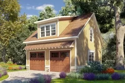 ADU with 2 Garage Bays and a 1-Bed Apartment Above - 807 Sq Ft