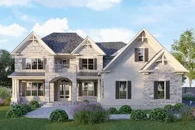 4-Bed French Country Home Plan with Option to Finish Lower Level