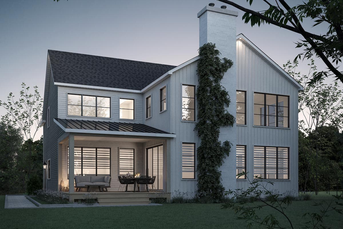 Plan 22626DR: 3-Bed New American Farmhouse Plan with 2-story Great Room and Home Office - 2219 Sq Ft - Image #4 - Country, Farmhouse, Modern Farmhouse, New American, Northwest