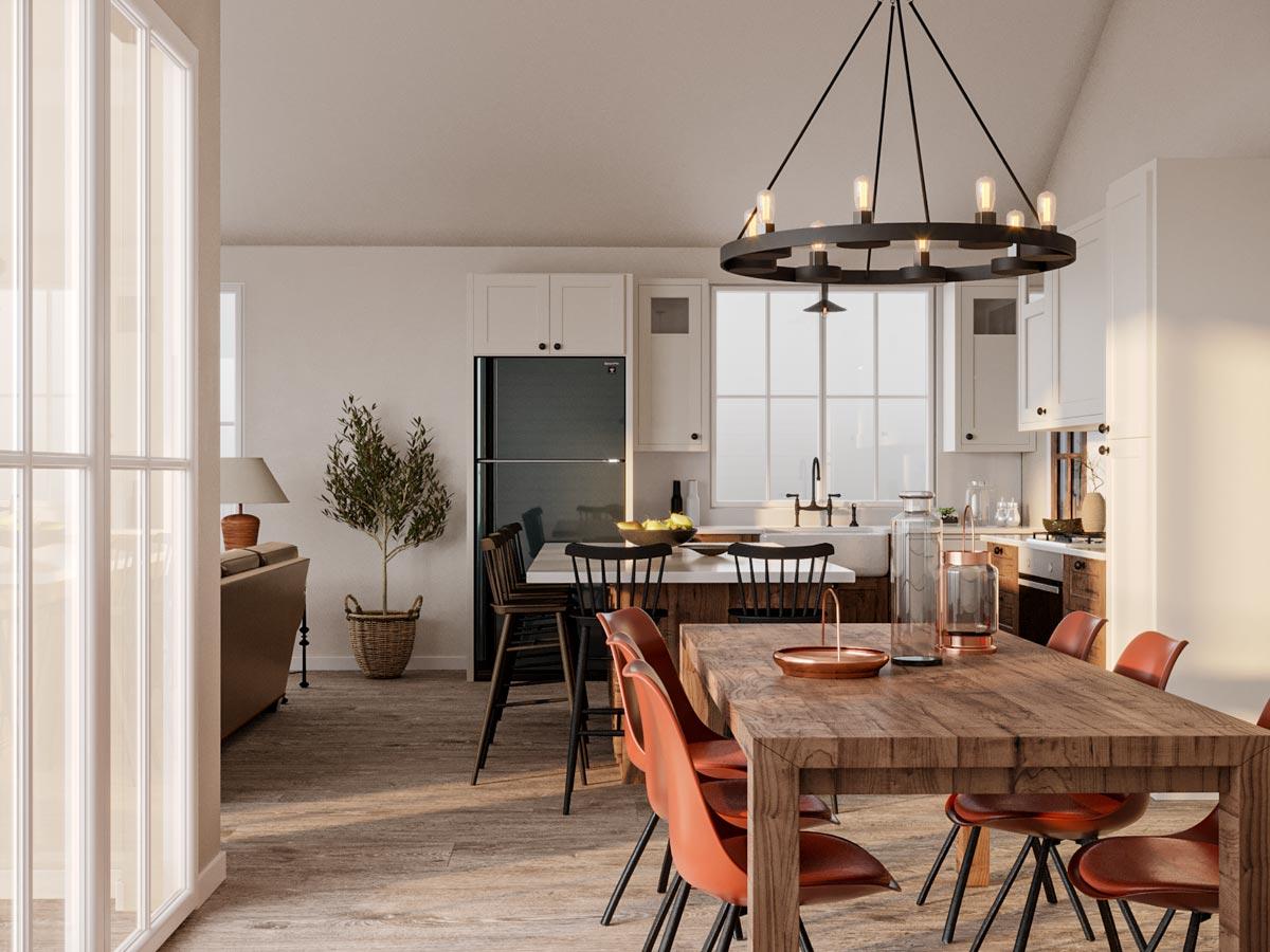 Plan 22628DR: One-story Contemporary Home Plan with Finished Lower Level with Game Room and Theater - Image #6 - New American, Ranch