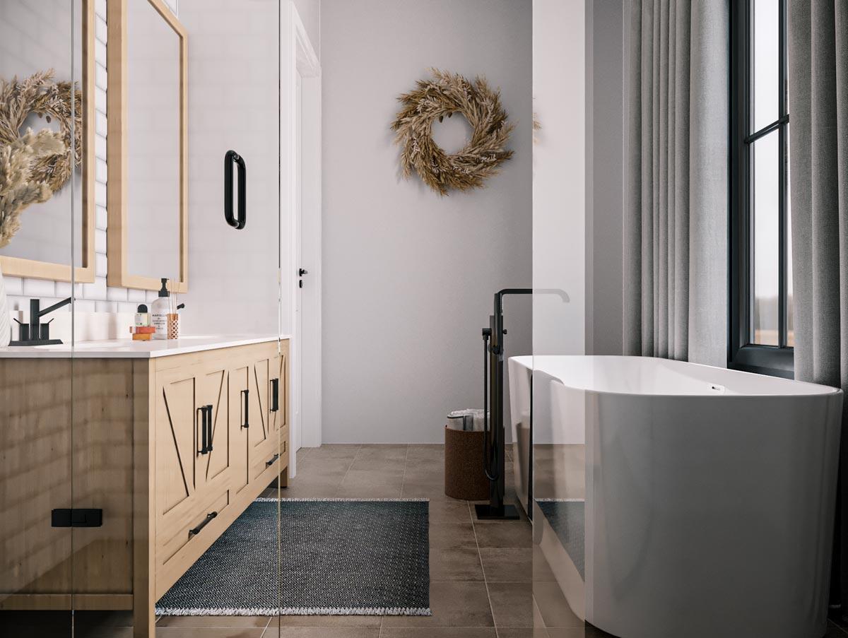 Plan 22628DR: One-story Contemporary Home Plan with Finished Lower Level with Game Room and Theater - Image #7 - New American, Ranch