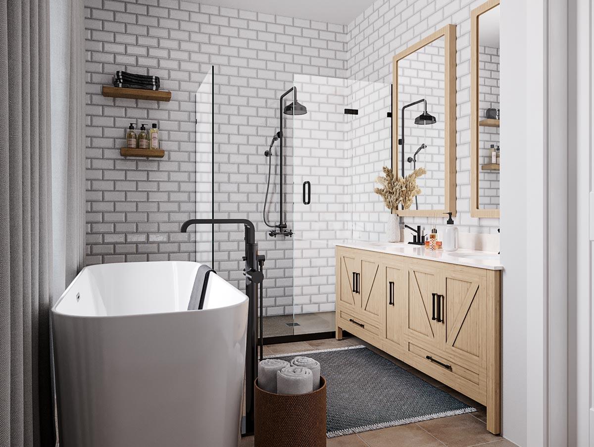 Plan 22628DR: One-story Contemporary Home Plan with Finished Lower Level with Game Room and Theater - Image #8 - New American, Ranch