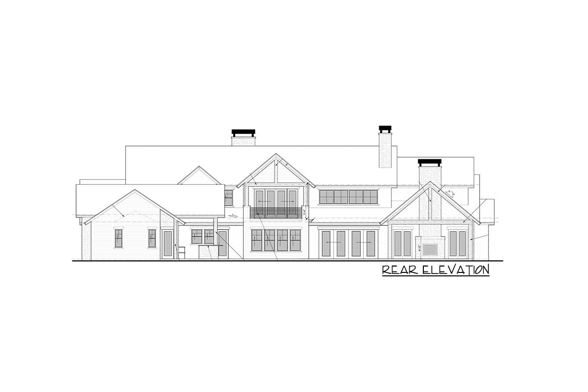 Plan 95138RW: Luxury Mountain Craftsman Plan with Guest Wing - Architectural Designs - Image #5 - Craftsman, Mountain, New American, Rustic