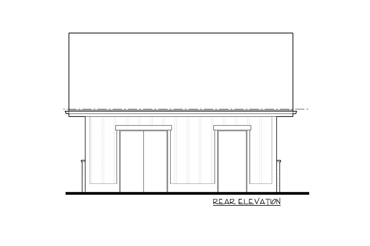 Plan 95139RW: Pool Cabana with 360 Square Foot Vaulted Covered Patio - Image #4 - Craftsman, New American