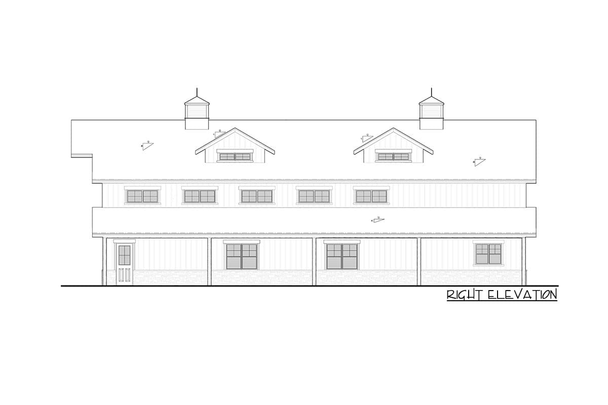Plan 95144RW: Barndo with Two 80' Wide and 8' Deep Porches - Image #5 - Barndominium, Country, Craftsman, Mountain, Rustic