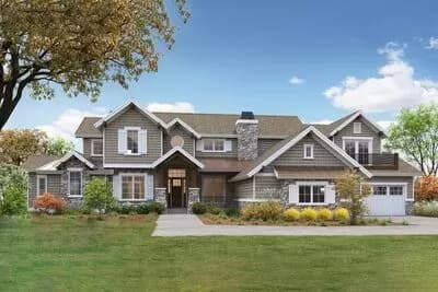 Mountain Craftsman Plan with Glass Elevator and Second Level Dedicated to Homeowner