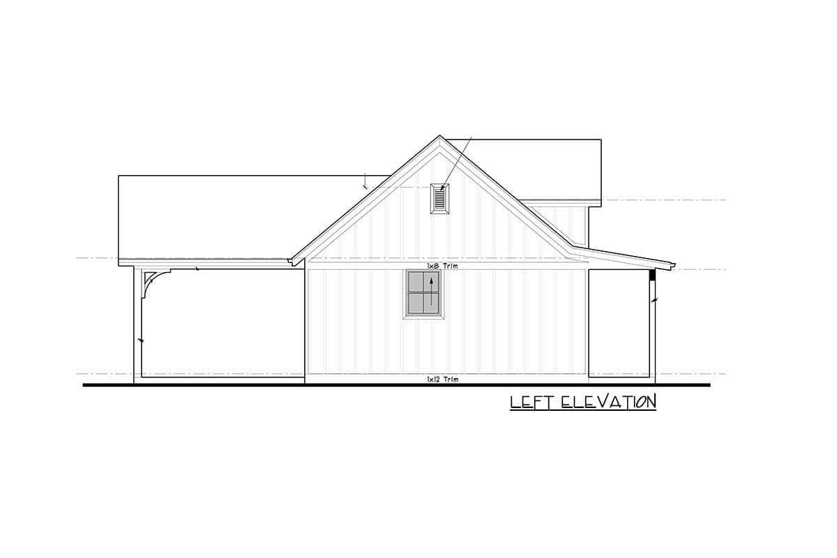 Plan 95146RW: One-bed Craftsman Guest House Plan with Vaulted Living Room - Image #4 - Country, Craftsman, New American