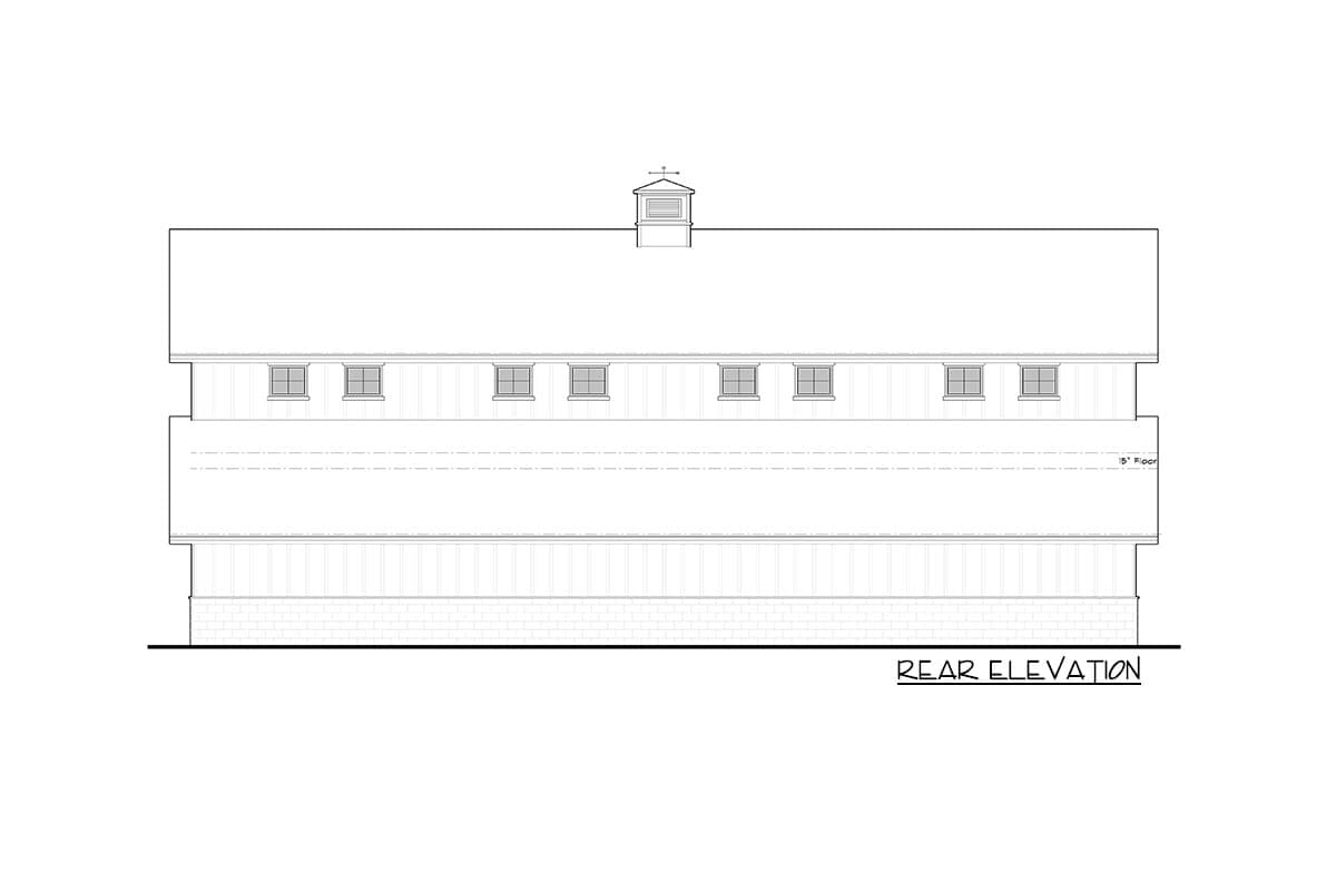 Plan 95147RW: Country Barn with Loft and Upstairs Deck - Image #4 - Barndominium, Country, Farmhouse, Rustic