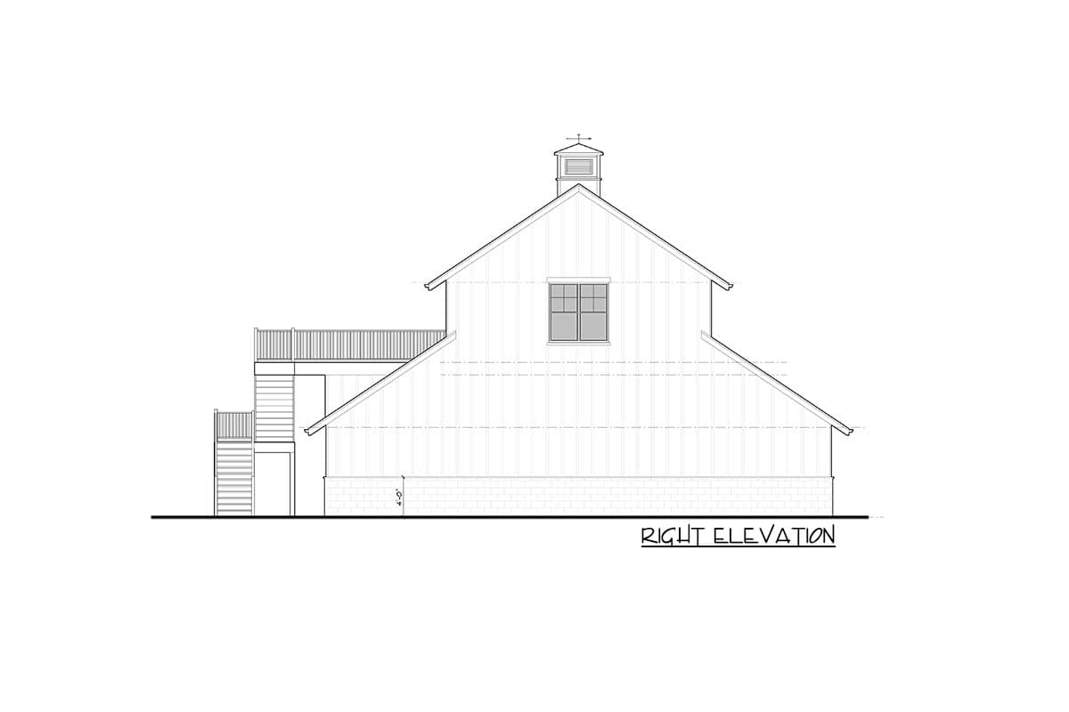 Plan 95147RW: Country Barn with Loft and Upstairs Deck - Image #5 - Barndominium, Country, Farmhouse, Rustic