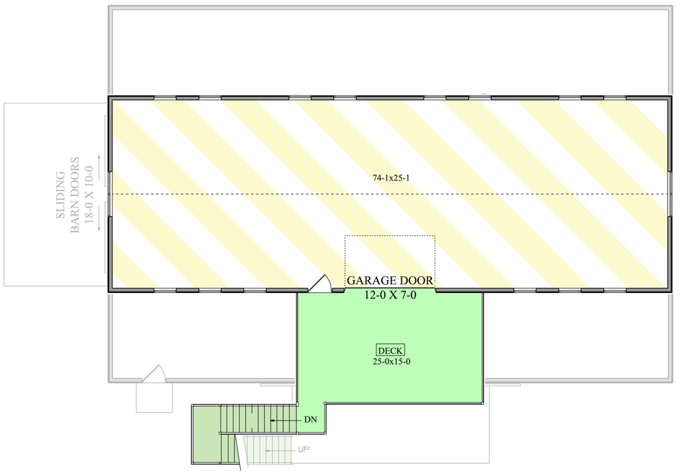 Plan 95147RW: Country Barn with Loft and Upstairs Deck - Floor Plan - 2nd Floor - Barndominium, Country, Farmhouse, Rustic