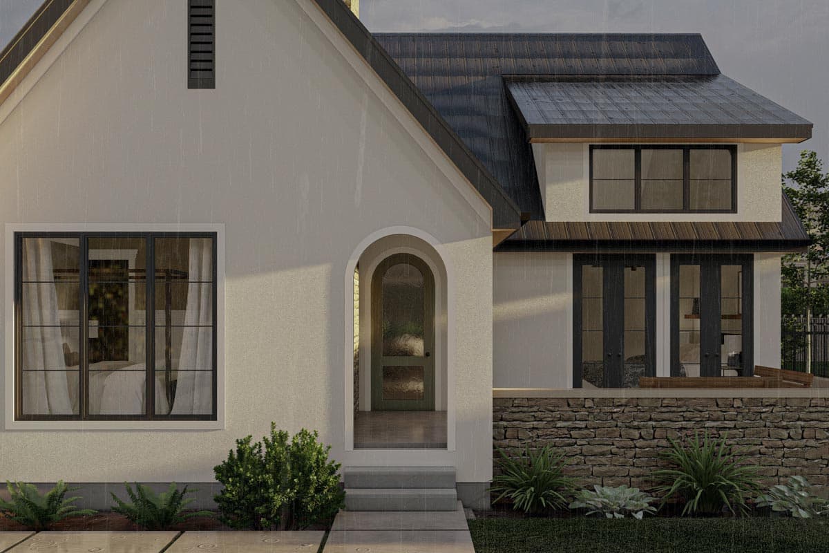Plan 623078DJ: Transitional House Plan with Stucco Exterior and Steep Rooflines - Image #6 - Contemporary, Cottage, Country, European, Transitional