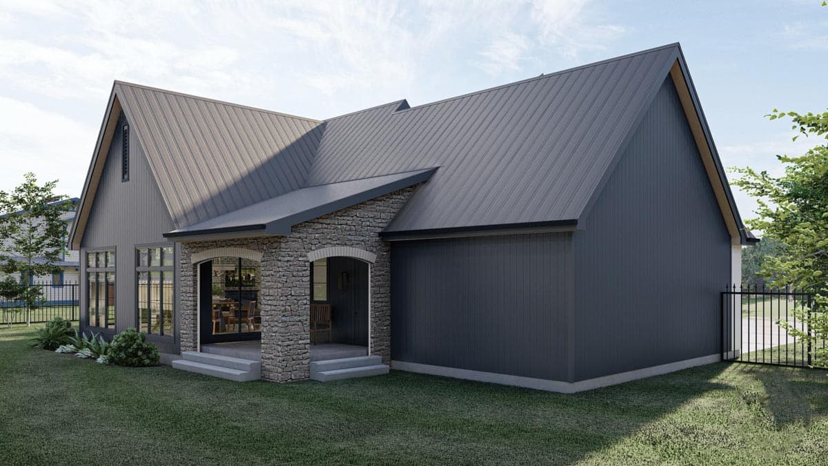 Plan 623078DJ: Transitional House Plan with Stucco Exterior and Steep Rooflines - Image #7 - Contemporary, Cottage, Country, European, Transitional