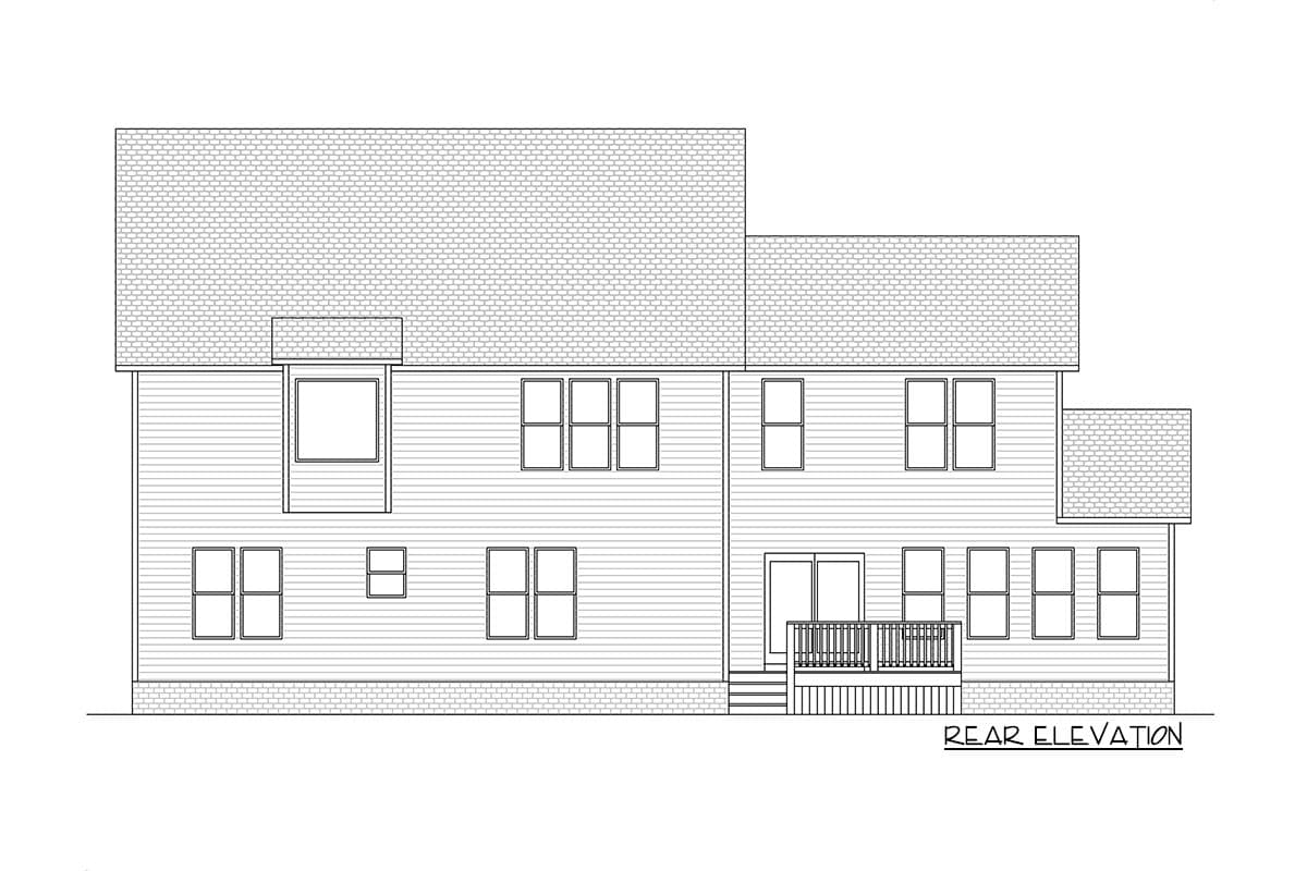 Plan 260016RVC: 5-Bed New American House Plan with Home Office - 3372 Sq Ft - Image #5 - Contemporary, New American