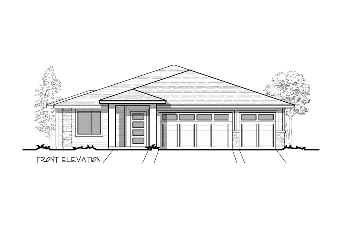 Plan 267004SPK: Split-Bed Contemporary Ranch with Vaulted Great Room - Image #28 - Contemporary, Prairie, Ranch