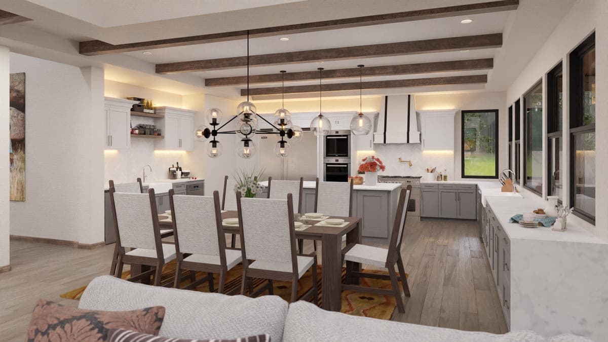 Plan 85353MS: Luxury Rustic Ranch with 3 Bedroom Suites and Laundry in the Master Suite - Image #4 - Country, Hill Country, Mountain, Ranch, Rustic