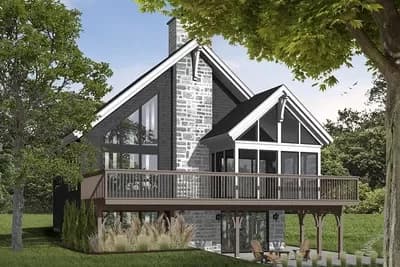 Country Cottage with Lofted Family Room and Walkout Basement