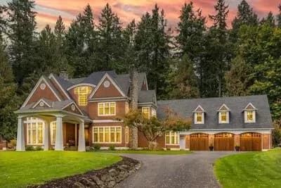 Luxury Shingle House Plan with Porte Cochere