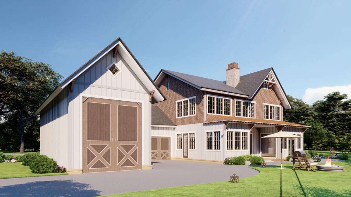 Plan 25742GE: Country Craftsman Plan with RV Garage - Image #4 - Barndominium, Country, Craftsman, Mountain
