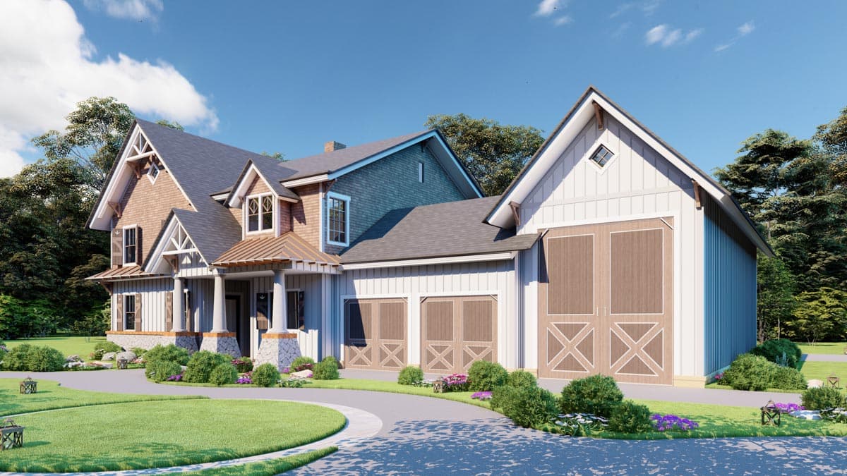Plan 25742GE: Country Craftsman Plan with RV Garage - Image #5 - Barndominium, Country, Craftsman, Mountain