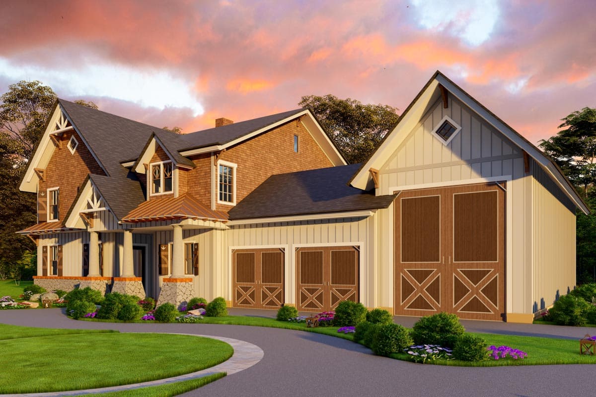 Plan 25742GE: Country Craftsman Plan with RV Garage - Image #6 - Barndominium, Country, Craftsman, Mountain