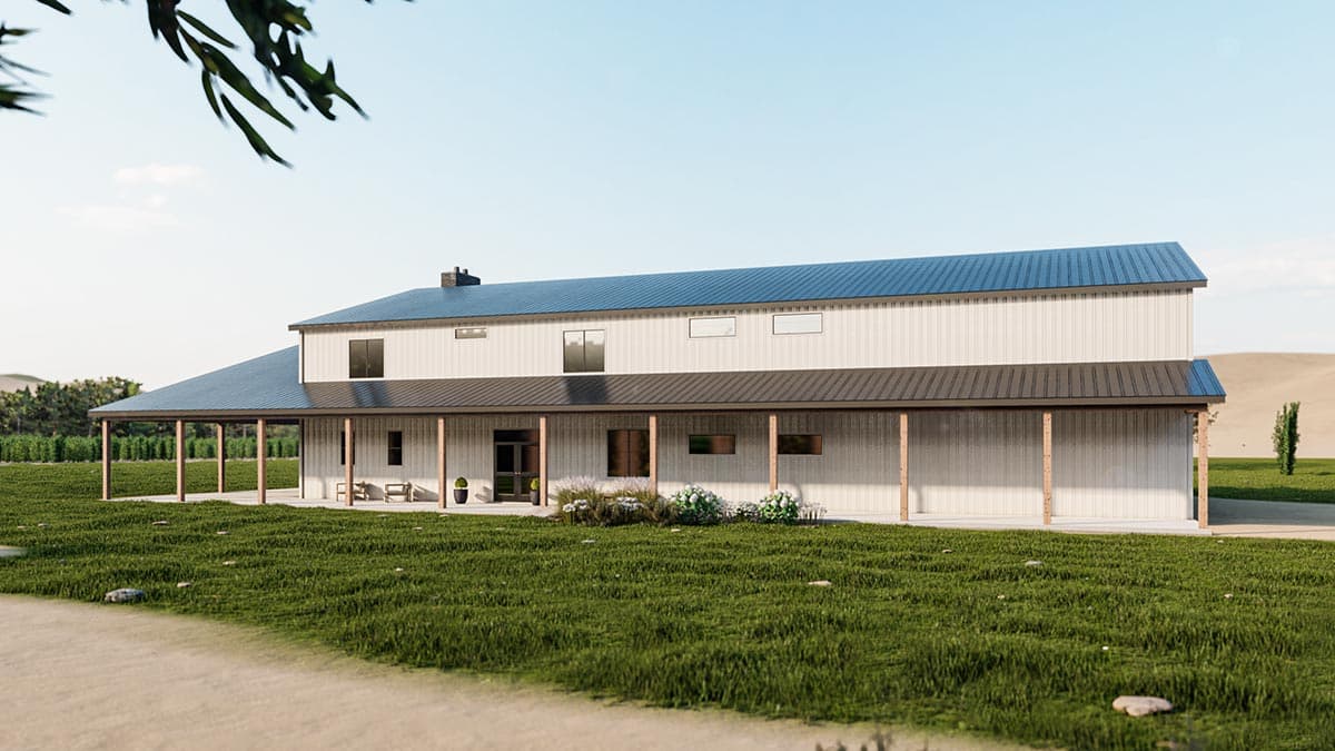 Plan 400004FTY: Exclusive Barndominium with Home Gym and Office - Image #7 - Barndominium, Country